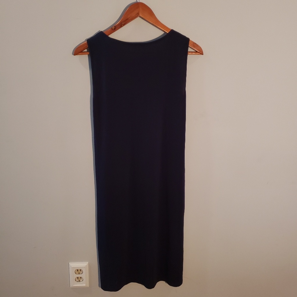 Eileen Fisher Silk High Low Scoop Neck Tank Dress - Picture 6 of 7